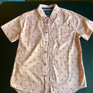 Men’s Bicycle Print Short Sleeve Button Up